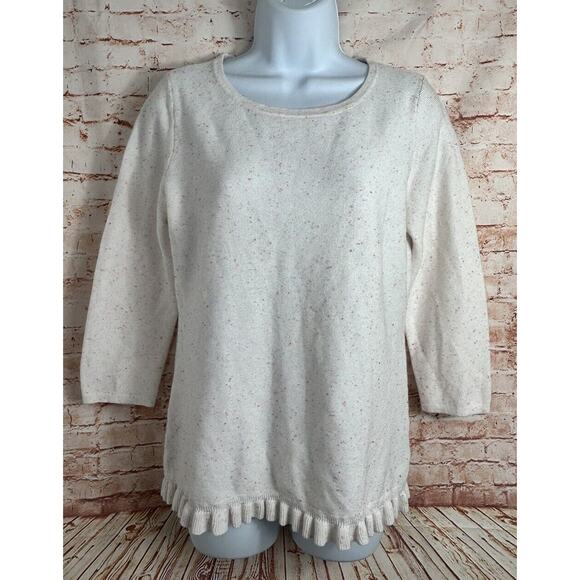 Talbots Pullover Sweater Speckled Sweater Sz Small Pastels 3/4 Sleeve New - Picture 2 of 8